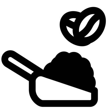 Bir kepçe kahve hafif vektör simgesi