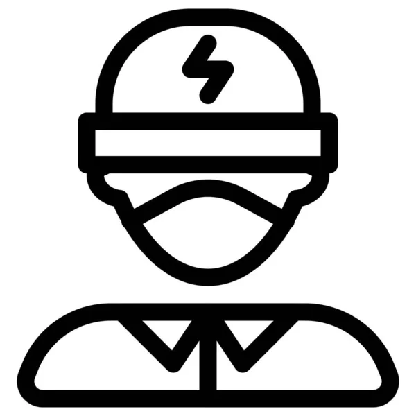 Electrician Headgear Having Mask — Stock Vector