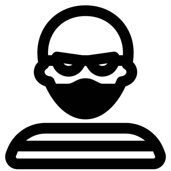 Robber Specs Hiding Face Mask — Stock Vector