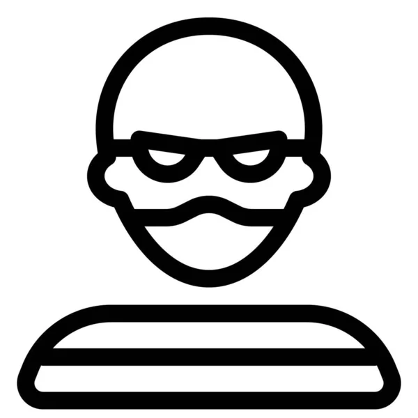 Robber Specs Hiding Face Mask — Stock Vector