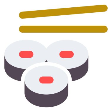 Taze sirkeli pirinçten yapılmış suşi ruloları.