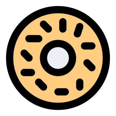 Serpiştirilmiş ciambella ana hatlı vektör simgesi