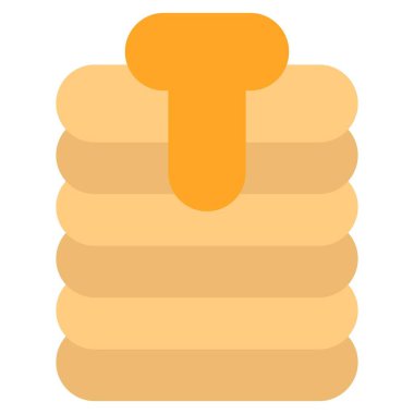 Poffertjes krep çizgisi vektör çizimi