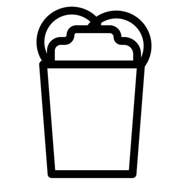 Granita dondurma çizgisi simgesi