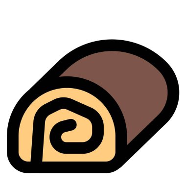 Tatlı rulo çizgisi vektör çizimi