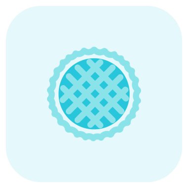 Doldurulmuş crostata ana hatları vektör simgesi