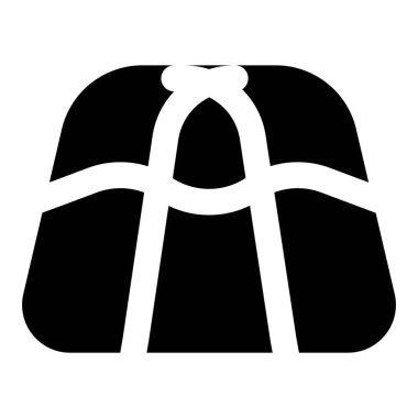 Çikolatalı babka çizgisi vektör simgesi