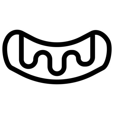 Chocolaty eclairs çizgi vektör simgesi