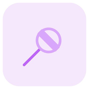 Lolipop şeker çizgisi simgesi seti