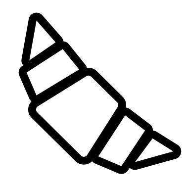 Kruvasan puf çizgisi vektör simgesi