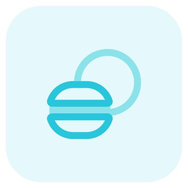 Macaron tatlı taslak simgesi seti