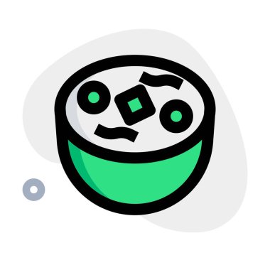 Lezzetli wakame yosun miso çorbası.