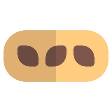 Dekorasyonlu eclairs çizgi vektör simgesi