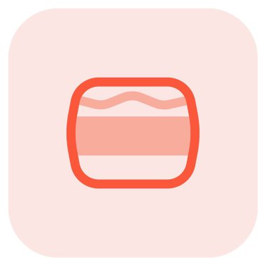 Krapfen tatlı taslak simgesi seti