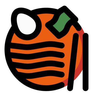 Yumurta ile servis edilen baharatlı ramen.