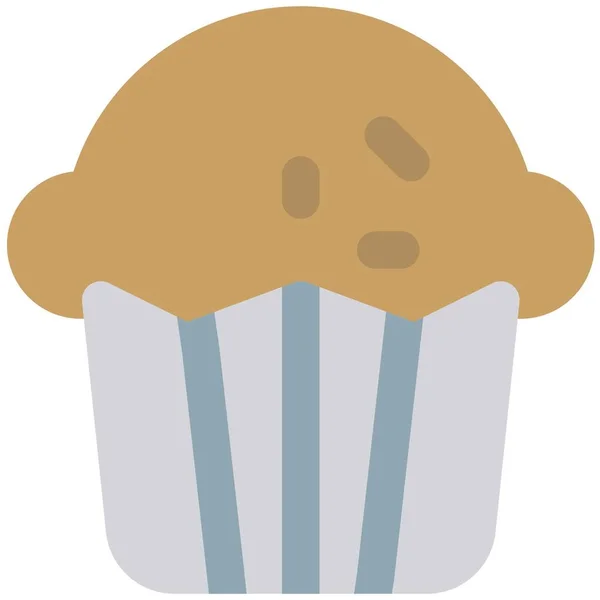 Muffin Dessert Line Icon Set — 스톡 벡터