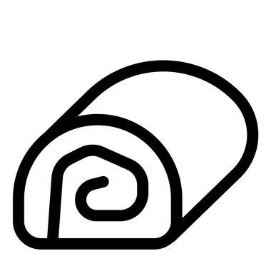 Tatlı rulo çizgisi vektör çizimi