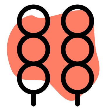 Lezzetli dango ana hatları simge vektörü