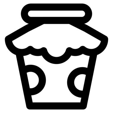 Varenye kavanozu ana hatları vektör çizimi