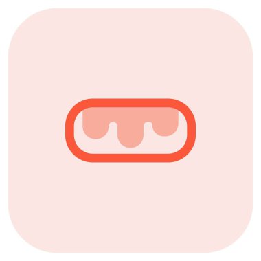 Eclairs puff dış hat vektör simgesi