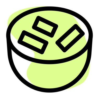 Lezzetli tteok çizgi vektör çizimi