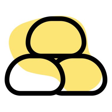 Mochi tatlı sırası simgesi seti