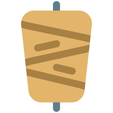 Shawarma hazırlamak için ızgara et.