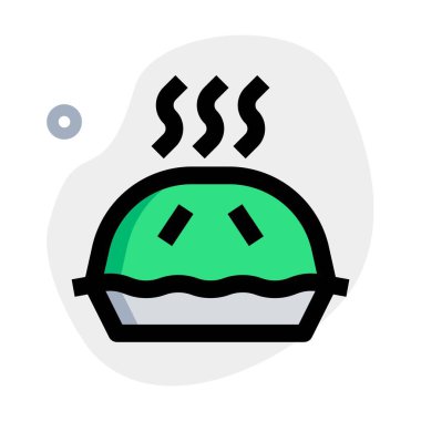 Kremalı turta çizgisi vektör simgesi