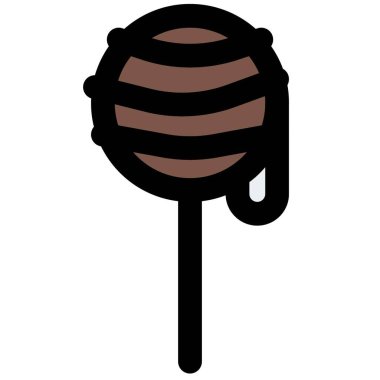 Pasta pop çizgisi vektör simgesi