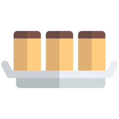 Kasutera kek ışığı simgesi seti