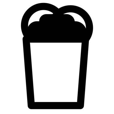 Granita dondurma çizgisi simgesi