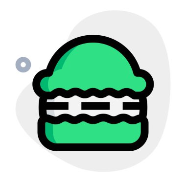 Profiterol kremalı pofuduk hafif vektör çizimi