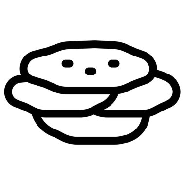 Fırında pişmiş lezzetli naan veya yassı ekmek..