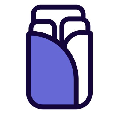 Taze doldurulmuş burrito paketi..