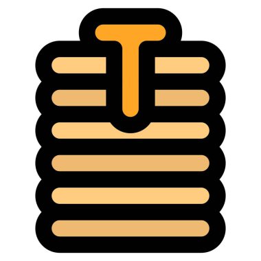 Poffertjes krep çizgisi vektör çizimi