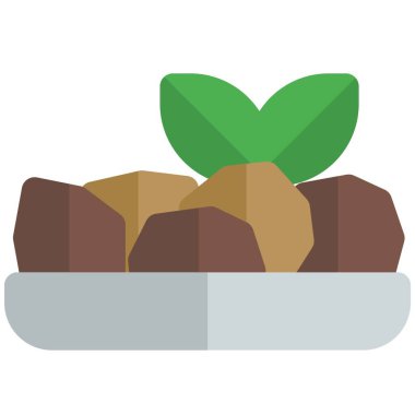 Tepside servis edilen garnitürlü baharatlı rendang.