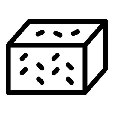 Lamington tatlı ikonu seti