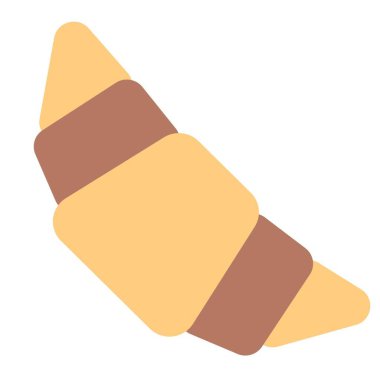 Kruvasan puf çizgisi vektör simgesi