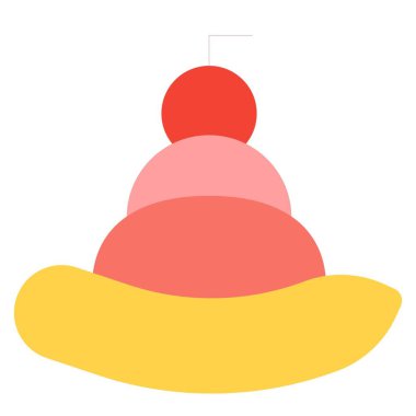 Muz bölünmüş çizgi vektör simgesi