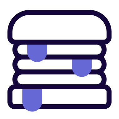 Lezzetli erimiş peynir katmanlı hamburger..