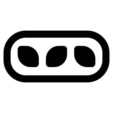 Dekorasyonlu eclairs çizgi vektör simgesi