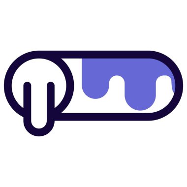 Kremalı ekler çizgi vektör simgesi