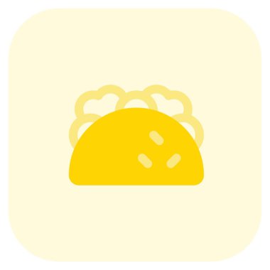 Taco, popüler gevrek Meksika sokak yemeği..