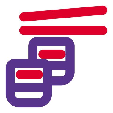 Sirkeli pirinçle doldurulmuş lezzetli suşi ruloları.