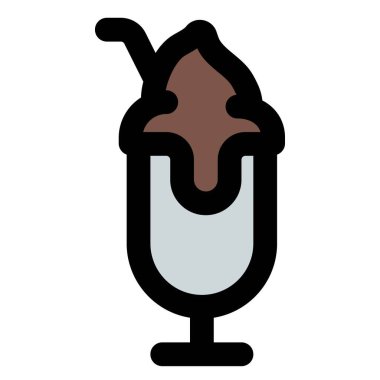 Milkshake içecek hafif simgesi seti