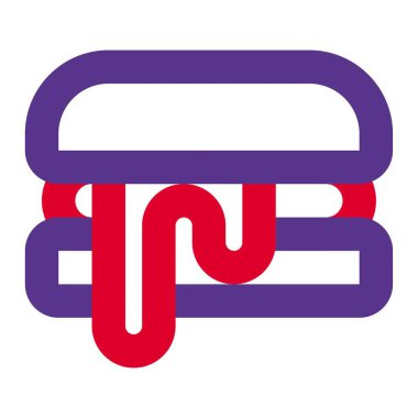 Lezzetli burger krem peynirle dolu..