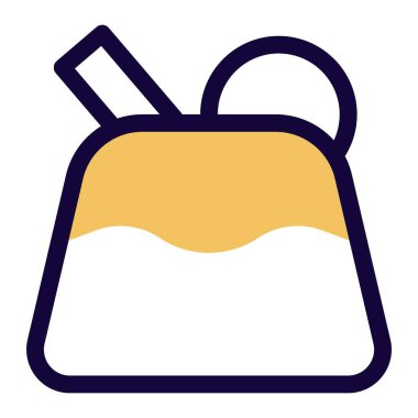 Üstteki ana hat vektör simgesine sahip Cassata