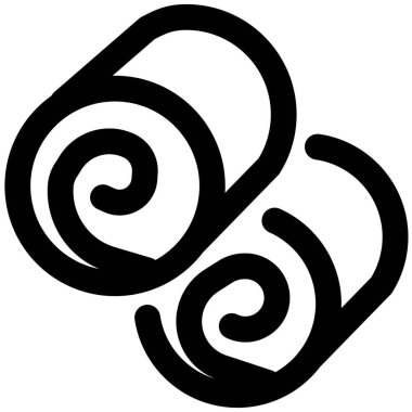 Tatlı rulo ana hatları vektör illüstrasyonu