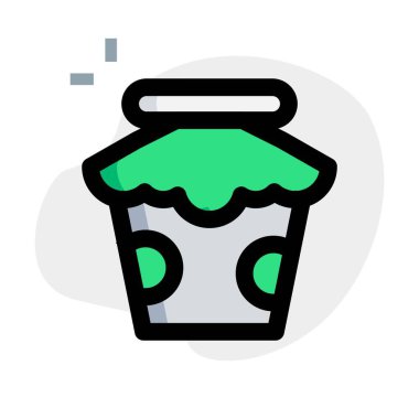 Varenye kavanozu ana hatları vektör çizimi