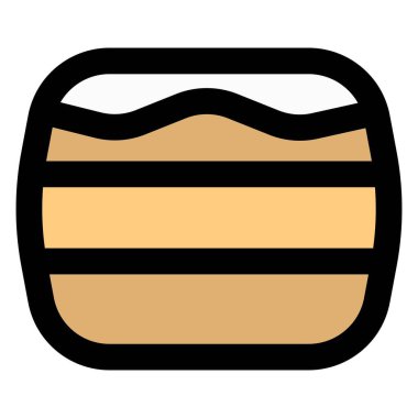 Krapfen tatlı taslak simgesi seti